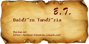 Balázs Tanázia névjegykártya